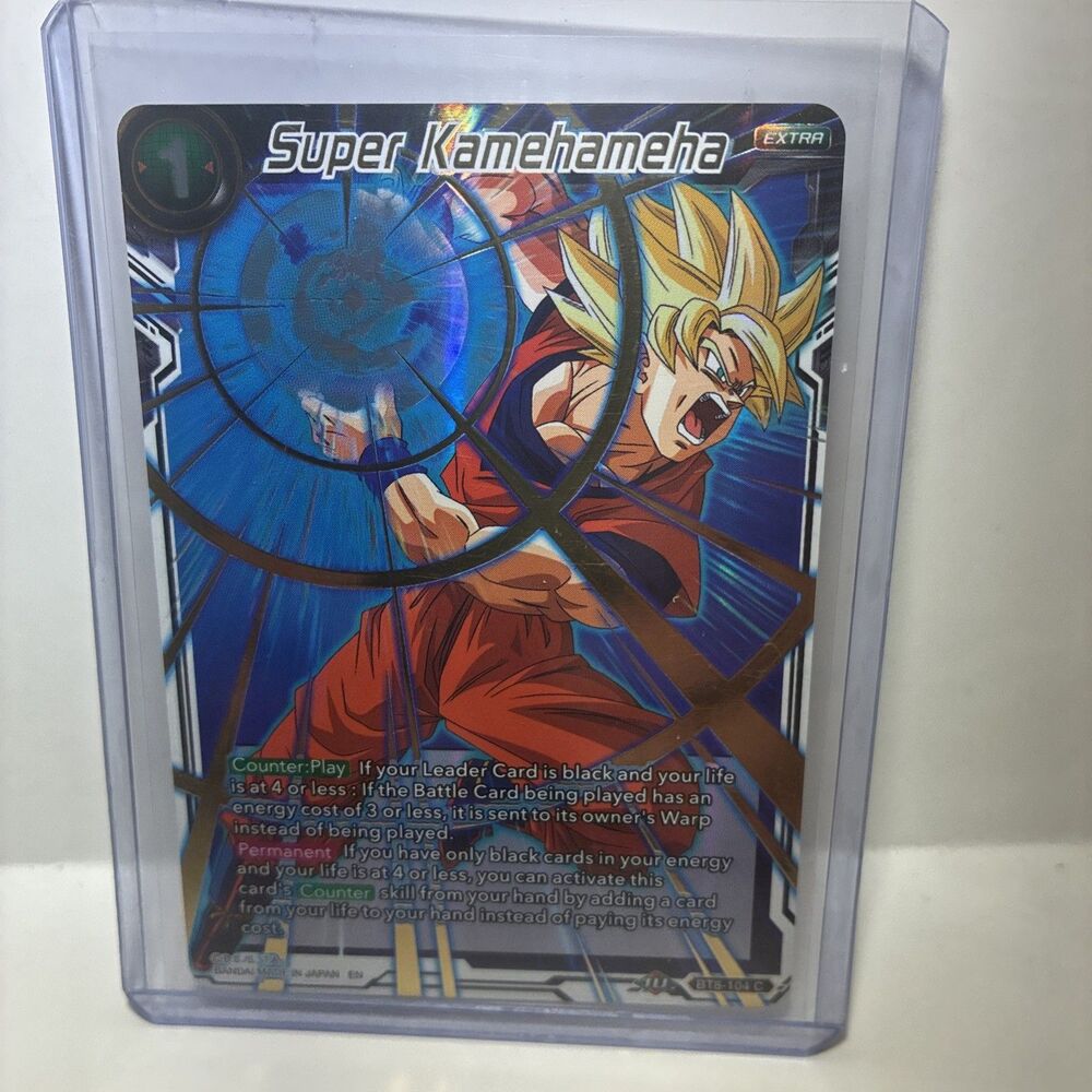 🌟 Goku Super Kamehameha BT8-104 GOLD STAMP Foil Dragon Ball Super Card Game 🌟